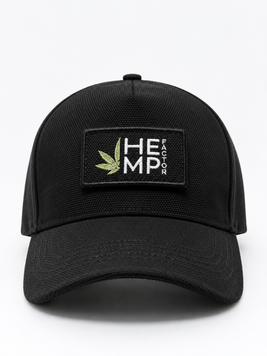 Конопляна кепка чорна Hemp, Чорний