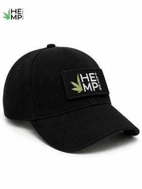 Конопляна кепка чорна Hemp, Чорний
