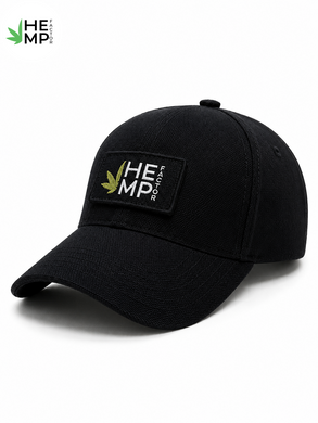 Конопляна кепка чорна Hemp, Чорний