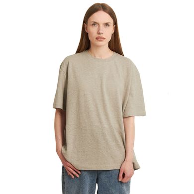 Футболка женская с конопли Oversize бежевая