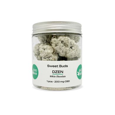 Конфеты-бутоны Dzen 2000мг CBD в белом шоколаде