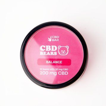Желейні КБД ведмедики 10шт зі смаком полуниці  Шайба 16g 200mg CBD Vegan