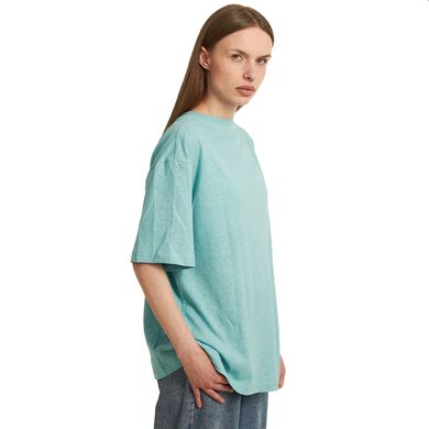 Футболка жіноча з конопель Oversize бірюзова, S