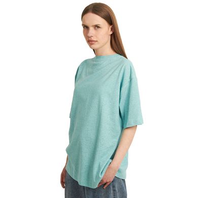 Футболка жіноча з конопель Oversize бірюзова, S