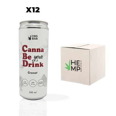 Бокс 12 шт Canna Be Drink 50 мг CBD со вкусом граната