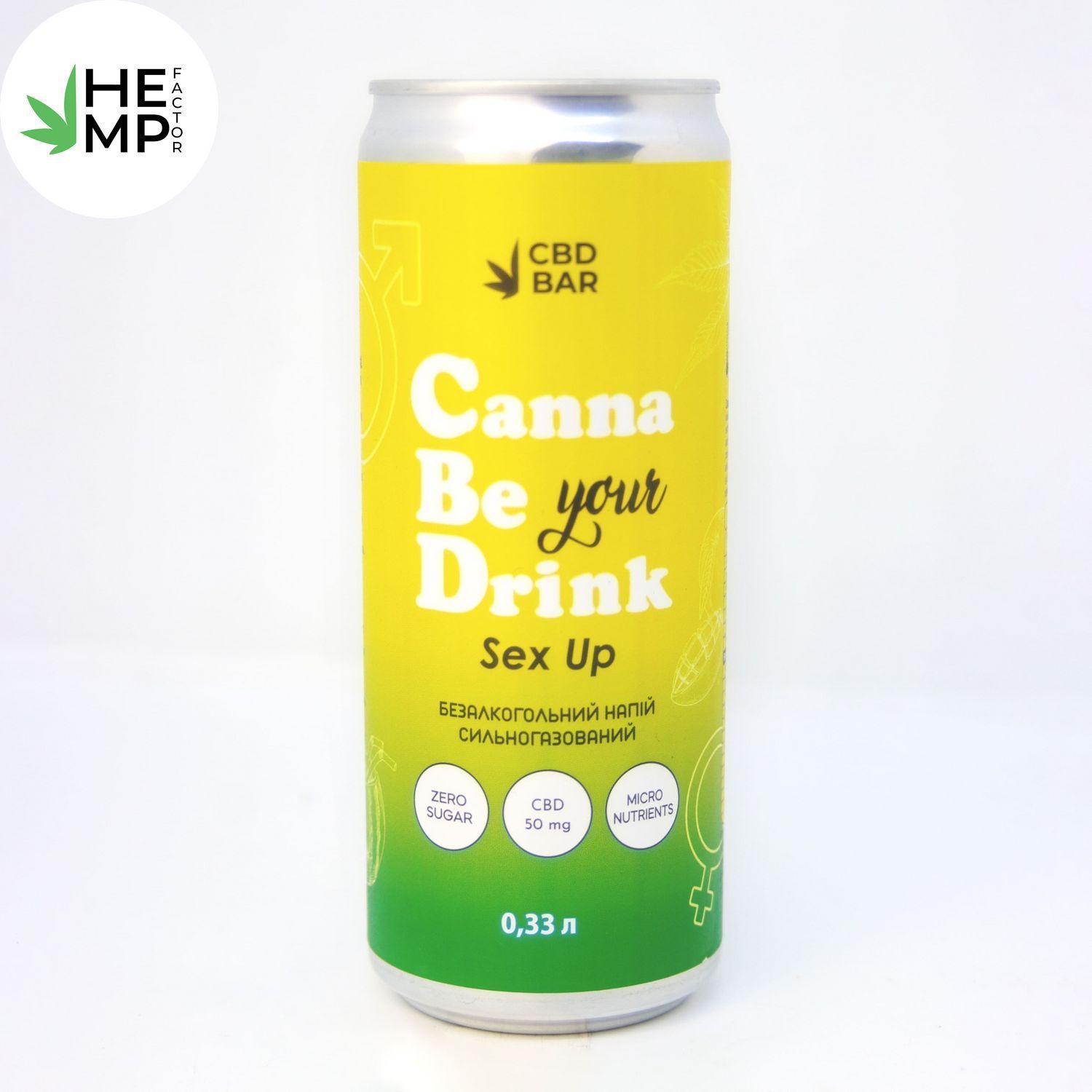 CBD Лимонад CannaBeDrink Sex Up, манго-персик, 50 мг CBD, мака