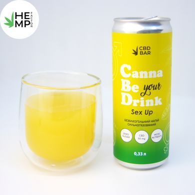 CBD Лимонад CannaBeDrink Sex Up, манго-персик, 50 мг CBD, мака перуанская, 330 мл