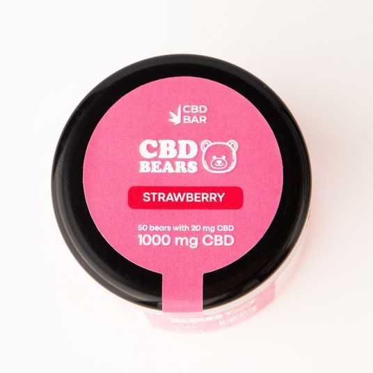 CBD Желейные мишки Balance, 1000мг КБД, клубника, 50 шт
