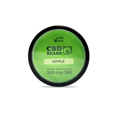 Желейные CBD мишки со вкусом яблока 200мг CBD Vegan 16 г