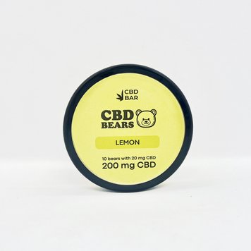 Желейные CBD мишки со вкусом лимона 200мг CBD Vegan 16 г