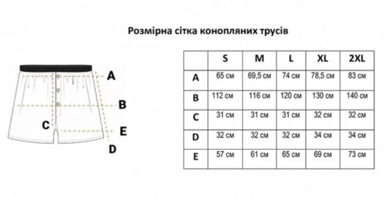 Мужские трусы 100% конопля