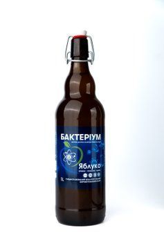 Напій ТМ Бактеріум "Яблуко"сильногазований  1л в скляній пляшці