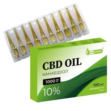 CBD 10% масло в капсулах 100 мг