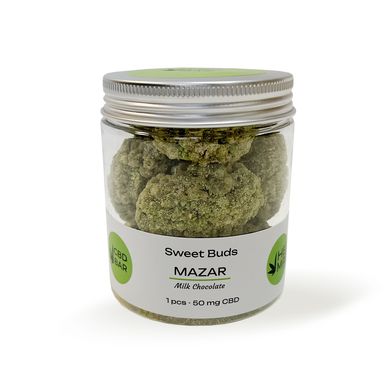 Sweet buds MAZAR 500 мг CBD в молочном шоколаде 100г